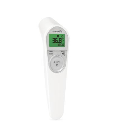 Microlife - NC 200 Non-Contact Forehead Thermometer - Clinically Validated Light Guidance Automatic Measurement Alarm