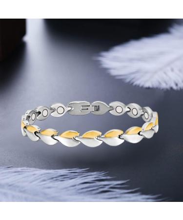 Magnetic Ankle Bracelets for Women - Pure Titanium Silver Fashion Anklet Jewelry 0029SW | International Shipping Available - Buy Online on GoSupps.com