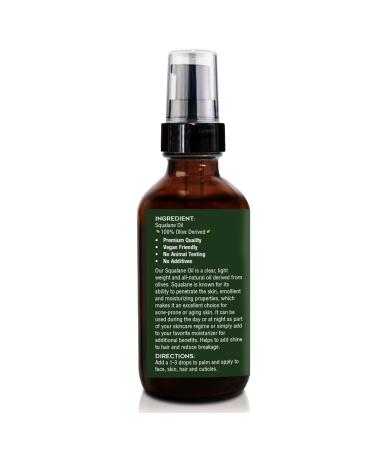 100% Pure Squalane Oil - Vegan Moisturizing Serum for Face Body Hair & Nails (4oz / 118mL) - Plant-Derived Skincare Solution - Buy Online on GoSupps.com