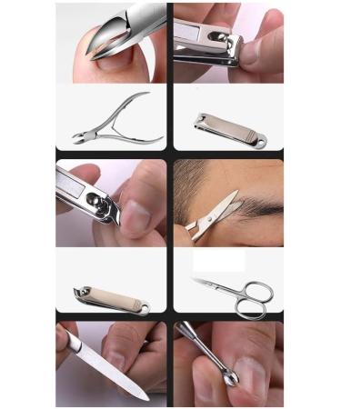 Nail Clippers Set Black Nail Clipper Set Professional Pedicure Manicure Tool Men's Grooming Set Stainless Steel Portable Travel Nail Cover 8 Pieces (Color : B) - Buy Online on GoSupps.com