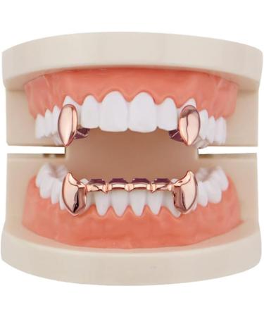 Plated Gold Grillz Teeth Brace Decoration Halloween Teeth with 2 Silicon Molding Bars Different 3 Colors Fake Teeth Brace for Halloween Parties/Hip Hop Fashion Shows/Music Concerts(Rose) - Buy Online on GoSupps.com