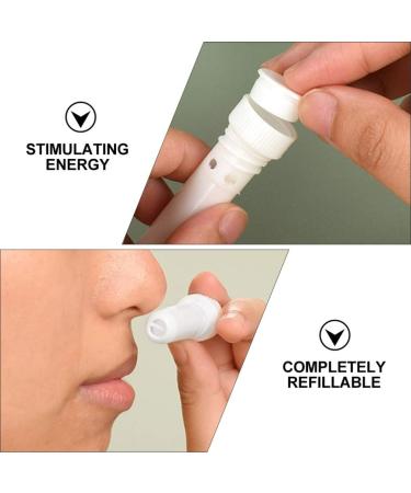 Peppermint Essential Oil Nasal Inhaler Set for Congestion Relief - White Aroma Diffuser Tubes - Buy Online on GoSupps.com