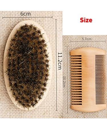 Ailife Bartpinsel - Soft Wild Boar Bristle Shaving Brush & Comb Set for Men | Perfect Gift with Hair Ridge Bag - Buy Online on GoSupps.com