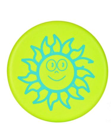BangShou Frisbee for Children Soft Flying Disc Soft Frisbee Thickened with Cartoon Pattern for Children Sport Green Sun