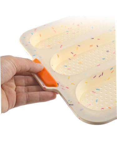 Alipis 1pc 3 Bread Silicone Mold Silicone Molds Hot Dog Molds French Bread Mould Cake Second Generation 34.5x24cm White - Buy Online on GoSupps.com