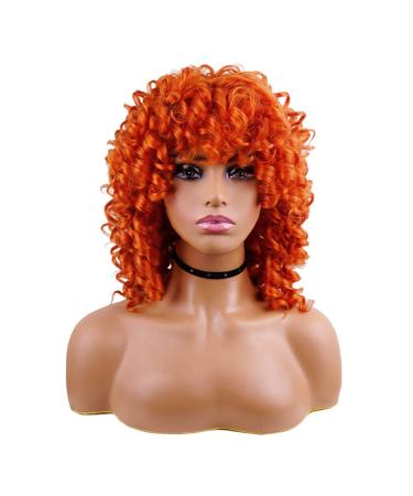 Short Loose Curly Wig for Black Women | Synthetic Natural Half Wig in Ginger (Orange) - Buy Online on GoSupps.com