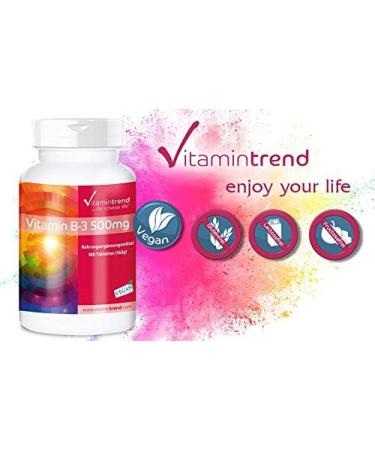 High Dose Vitamin B3 500mg - 180 Vegan Tablets - Nicotinamide - 6 Months Supply | Vitamintrend  - Buy Online on GoSupps.com