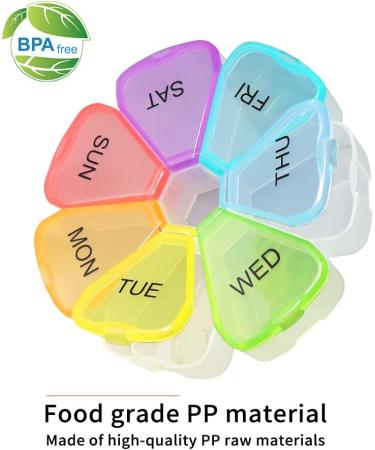 Weekly Pill Organizer - 7 Day Medicine Holder & Travel Case | Colorful 1PCS - International Shipping Available - Buy Online on GoSupps.com