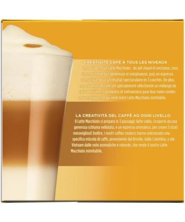  G n rique DOLCE GUSTO - Latte Macchiato Capsules 183g - Gourmet coffee ready in moments - Velvety flavor and creamy foam - Ideal for a quality sweet break. - Pack of 3 - Buy Online on GoSupps.com