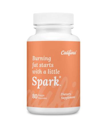 Spark by Califina - Fat Burner Thermogenic Weight Loss Supplement for Women - Vegan - Suppresses Appetite, Boosts Energy, Metabolism, Motivation - Year-Round Shape & Tone – 80 Veggie Diet Pills