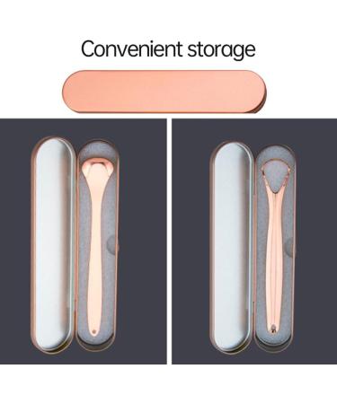 Stainless Steel Tongue Scraper Set - 3pcs Dental Cleaner Tool with Case for Oral Hygiene - Buy Online on GoSupps.com