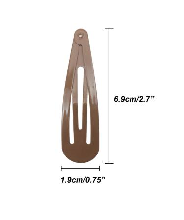 20 Pieces 2.7'' Big Size No Slip Metal Snap Hair Clips Women Barrettes, Black & Brown Hair Pins - Buy Online on GoSupps.com