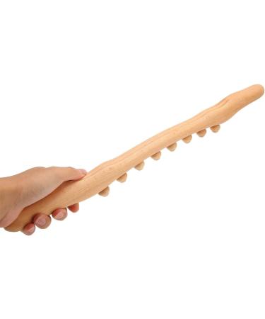 Natural Wooden Massage Stick - 8 Pressure Points for Neck & Back Pain Relief | Manual Massage Tool for Body Relaxation - Buy Online on GoSupps.com