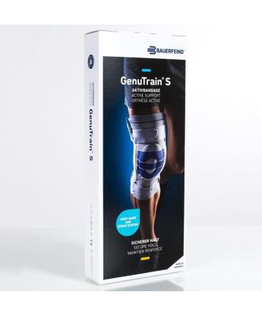 Bauerfeind GenuTrain S Hinged Knee Brace - Advanced Knee Support & Stability - Titanium - Size 3 Left - International Shipping Available - Buy Online on GoSupps.com