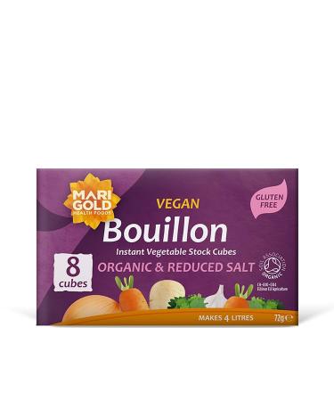 Marigold Health Foods Organic Vegetable Bouillon Reduced Salt 8 Cubes Servings (Pack of 3) Vegetable 1 count (Pack of 3)