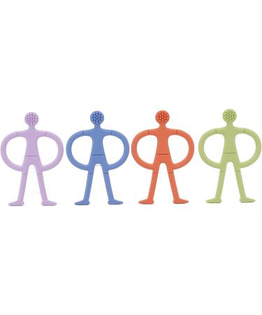 RvSky Newborn Chew Toys - 4 Pack Baby Teether Silicone | Soft Grip Teething Relief for Infants - Buy Online on GoSupps.com