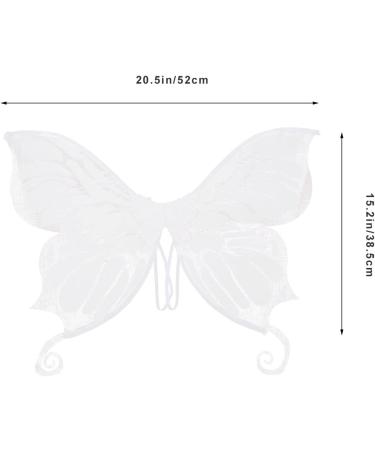 ibasenice Girls Wings Fairy Wings Butterfly Wing Dress Up Butterfly Wing Prop Elegant Style Butterfly Wing White - Buy Online on GoSupps.com
