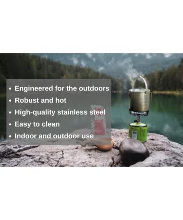 BeGrit Stainless Steel Camping Coffee Percolator Kettle with Handles and Lid - Portable Tea Pot for Hiking, Camping, and Picnic - Buy Online on GoSupps.com