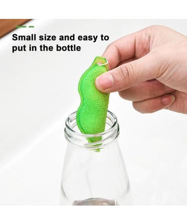 rumoe Beans Bottle Cleaner Bottle Cleaning Sponge Beans-Shaped Bottle Cleaning Sponge Reusable Bottle Cleaning Sponge Easy to Use Green - Buy Online on GoSupps.com