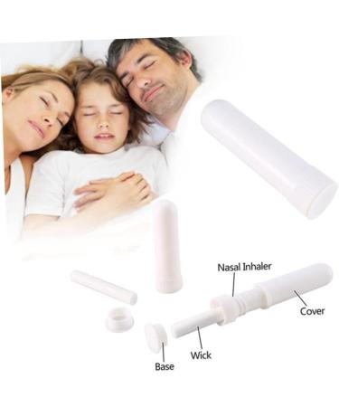 Healeved Refillable Inhaler Tubes - 12 Sets for Essential Oils - Nasal Aspirator White Inhaler Stick - Filling Packaging Tube - Buy Online on GoSupps.com