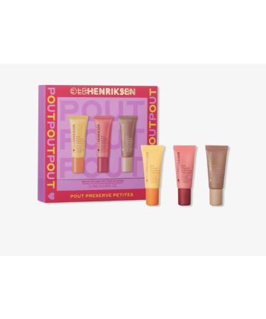 OLEHENR1KSEN - Pout Preserve Petites Mini Lip Trio with Peptides - Deep Hydration Plumping Effect Non-Sticky Shine Universal Shades - Travel-Friendly Daily Lip Care & Gift-Ready Set