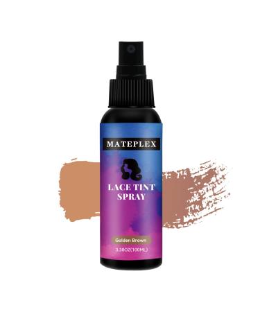 Lace Melting Tint Spray for Wigs Concealer for Hair Wigs Natural Finishing Edge Control for Women Toupees& Hairpieces(Golden Brown)