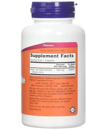 Now Niacinamide 500mg 100cap - Buy Online on GoSupps.com