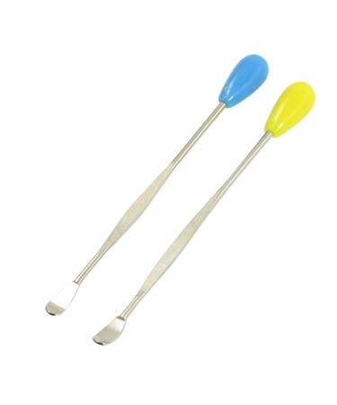 Qtqgoitem 2 Pcs Metal Ear Wax Removal Earpick Cleaner Tool Blue Yellow (Model: e84 3f8 62c 383 96a)