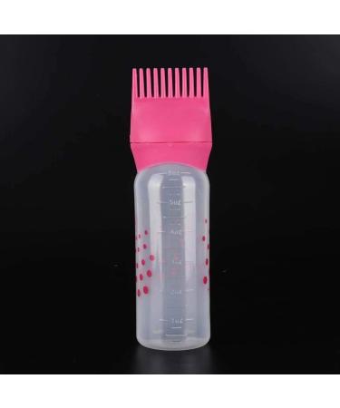 Root Comb Applicator Bottle 170ml Hair Coloring Bottle for Barbershops Squeeze Bottle Hair Salons Hairdressing Tool(Rose red) - Buy Online on GoSupps.com