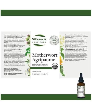 ST Francis HERB Farm Motherwort Tincture 50 ML - Buy Online on GoSupps.com