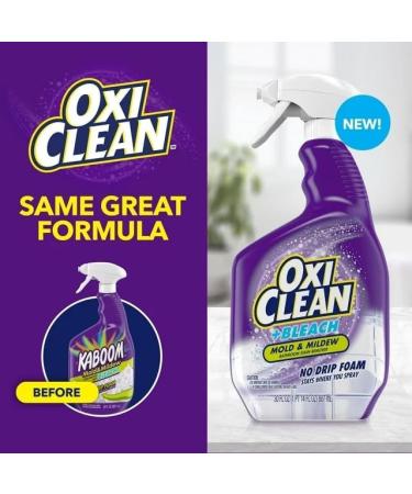OxiClean Plus Bleach No Drip Foam - Mold & Mildew Bathroom Stain Remover (30 oz Pack of 4) | Best International Shipping - Buy Online on GoSupps.com