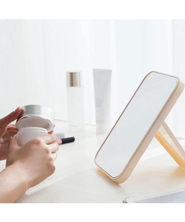 Cudfet Portable Desktop Makeup Mirror - 2 Pack Beige Folding Mirrors - Buy Online on GoSupps.com