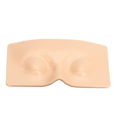 Makeup Practice Face 3D Silicone Eye Boards Excellent Material Easy To Clean Multifunctional Wide Application Easy To Carry for Makeup Practice Eyelash and Eyebrow (Eyes Eyes Closed Yellow Skin