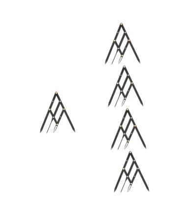 LALAFINA 5 pcs Mean Makeup Golden Steel Metal Positioning Stencils Three-point Sliding 1 count (Pack of 1) Blackx5pcs