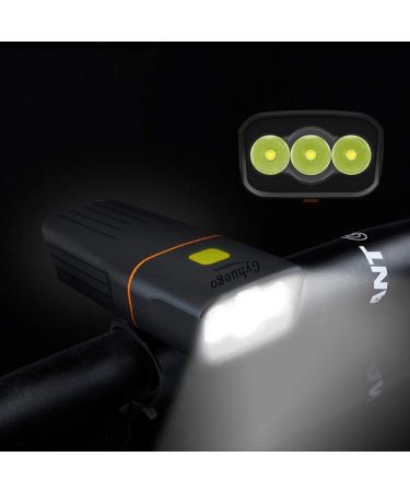 USB Rechargeable Bike Light Front - Super Bright 3000 Lumens, 10hr Runtime, Waterproof Headlight & Taillight Set with Free Bonus Tail Light - Cycling Safety Flashlight - Buy Online on GoSupps.com