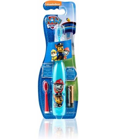 Lorenay LN-1115 - Electric Toothbrush with Two Heads and Battery Paw Patrol Print Transparent - Buy Online on GoSupps.com