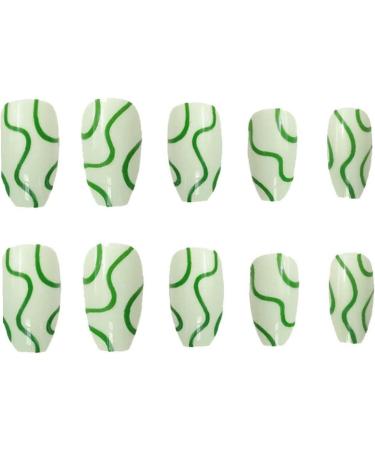 3set Detachable Long Coffin False Nails with Designs Press on Nails Wearable Fake Nail Decor Full Cover Art Tips - Buy Online on GoSupps.com