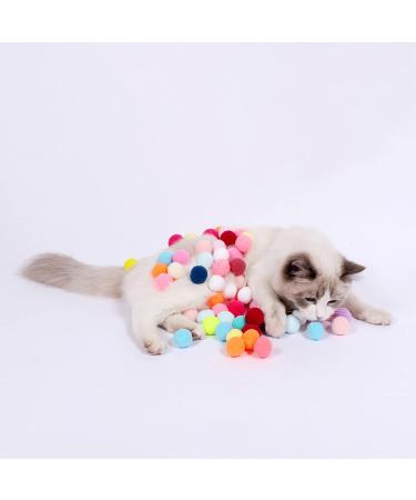 FUPUSUN 30pcs Soft Cat Toy Balls for Indoor Cats - Interactive and Quiet Pom Pom Toys for Kittens - 3CM Diameter - Buy Online on GoSupps.com