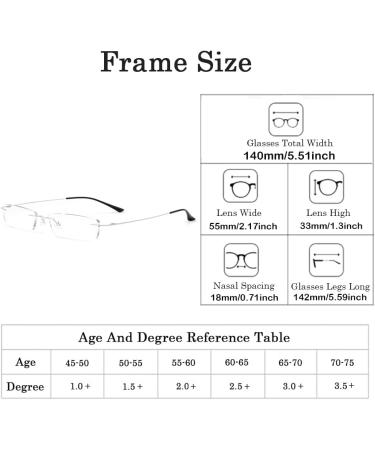 GHARAZ Half Glasses for Women | Blue Light Filter Reading Glasses | Titanium Alloy Computer Readers | Silver 2.5+ - Buy Online on GoSupps.com