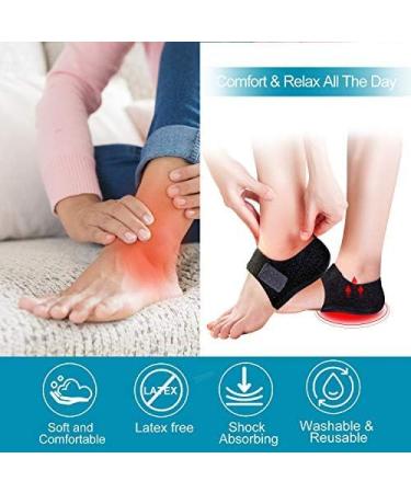 Welnove Heel Protectors - 2 PCS Heel Pads & Support for Plantar Fasciitis Heel Spurs & Tendinitis Relief - Buy Online on GoSupps.com