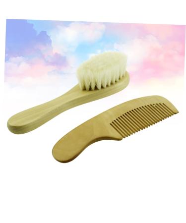 Beavorty 2pcs Baby Hair Brush and Comb Set - Gentle Hair Cleaning for Toddlers | Wooden Shower Brush for Babies - Buy Online on GoSupps.com