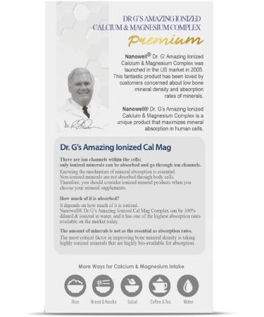 Dr. G's Amazing Ionized Cal Mag 2 860mg (Premium) - Bone Strength and Bone Health Supplement with Ionized Calcium & Magnesium Powder Stick Packs - 30 Sticks x 1 Pack (30 Count) 3.03 Ounce (Pack of 1) - Buy Online on GoSupps.com