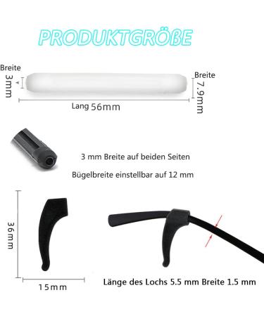 20 Pairs Wudqiji Silicone Anti-Slip Glasses Ear Hooks - Soft Holders for Glasses - International Shipping Available - Buy Online on GoSupps.com