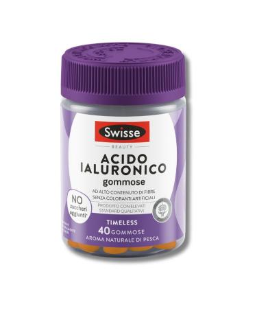 Swisse SWISSE Beauty - Hyaluronic Acid Gummies Women's and Men's Supplements 40 Rubber Pads Food Supplement Peach Taste Suitable for Vegan Food