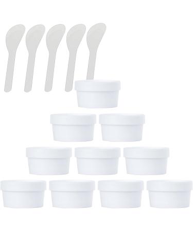 empty jars with lids cosmetic jar B0CL9LCNK610 PC 50ml Pink Mask Mixing Bowl Empty 50g Plastic Storage Jars with Inner Liner for Storage Body Hand Face Cream Lotion Gel 5X Spatula (Color : Geel Siz (