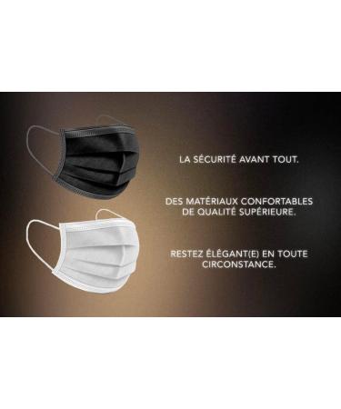 Black Shield 100+2 Black Face Masks - 3 Layers - Ultra Comfy - Disposable - Buy Online on GoSupps.com