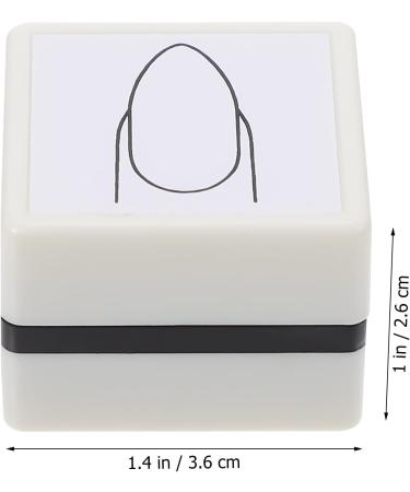 Lurrose Nail Dyhadrator Silicone Stamps Manicure Stamper Nail Salon Nail Painting Practice Stamper Salon Nail Art Painting Seal Manicurist 3.6x3.6cm White 2 - Buy Online on GoSupps.com