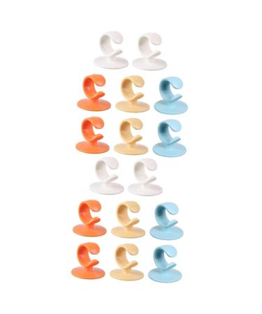 CABILOCK 16 STK STUCK HAKS Wall hooks for cabins cable holder Self -adhesive hooks to hang up Hand wall hook Self -adhesive hooks for the wall cable hooks wall adorning ABS charger