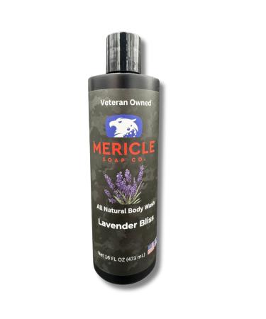 Mericle Soap Co. Lavender Bliss Body Wash 16 fl oz 100% Natural Made in USA Veteran-Owned with Organic Aloe Vera Soothing & Hydrating Shower Wash