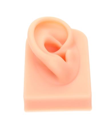ULTECHNOVO Simulation Ear Model Body Parts for Practice Earring Display Model Ear Jewelry Display Model Khaki Silica Gel Artificial Ear Ear Piercing Silicone Body Parts Silicone Human Ear